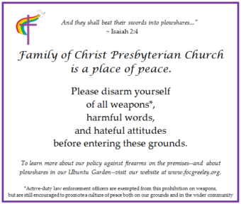 A Place of Peace - Family of Christ Presbyterian Church